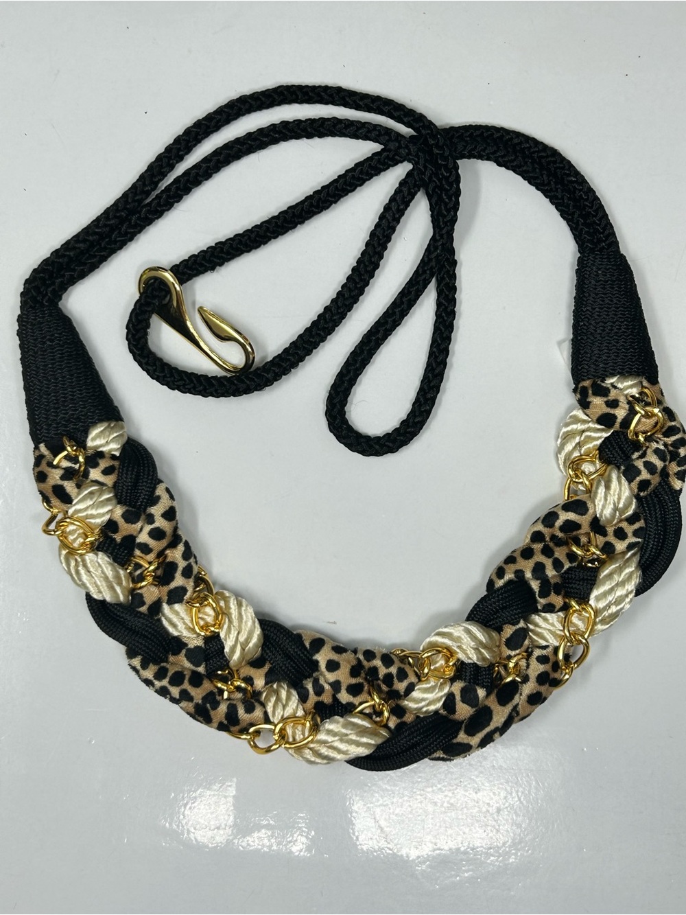 Vintage cheetah print belt XL